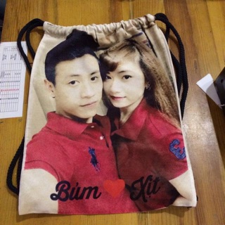 Balo dây rút in hình ghi chữ theo yêu cầu