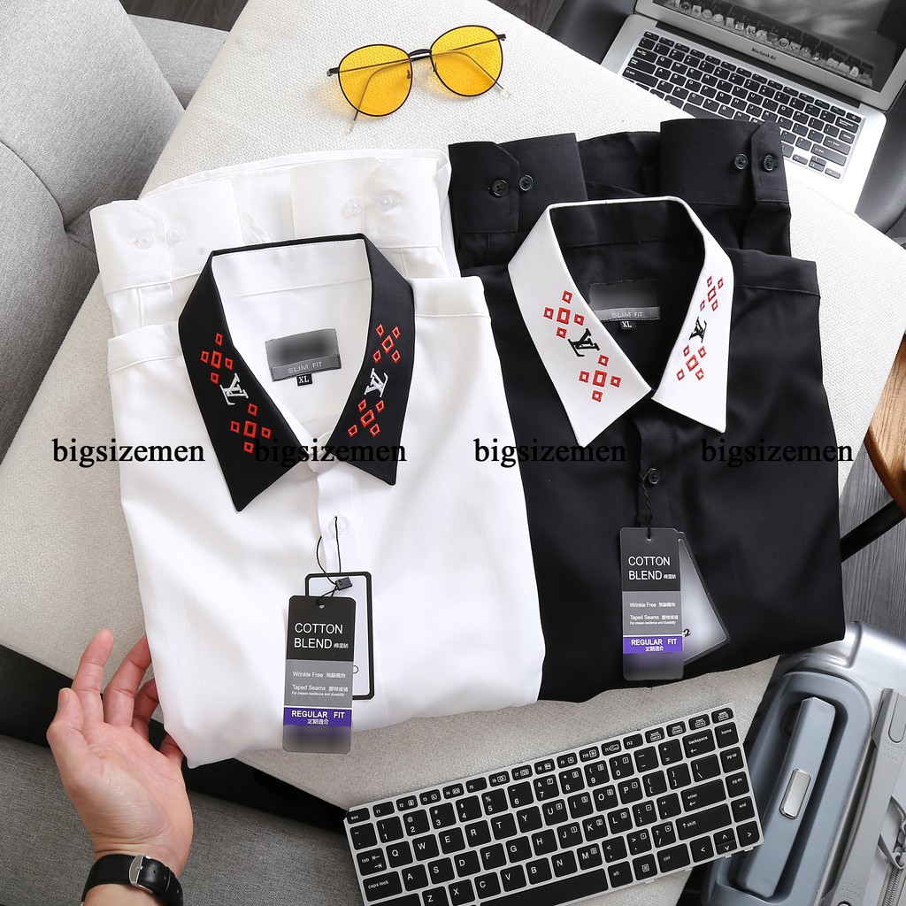 [bigsize < 115kg] ÁO SƠ MI NAM tay dài BIGSIZE