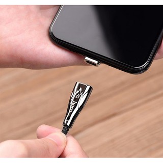 CÁP SẠC NHANH 3A HOCO U75 DÂY DÙ NAM CHÂM cho iPhone, TypeC
