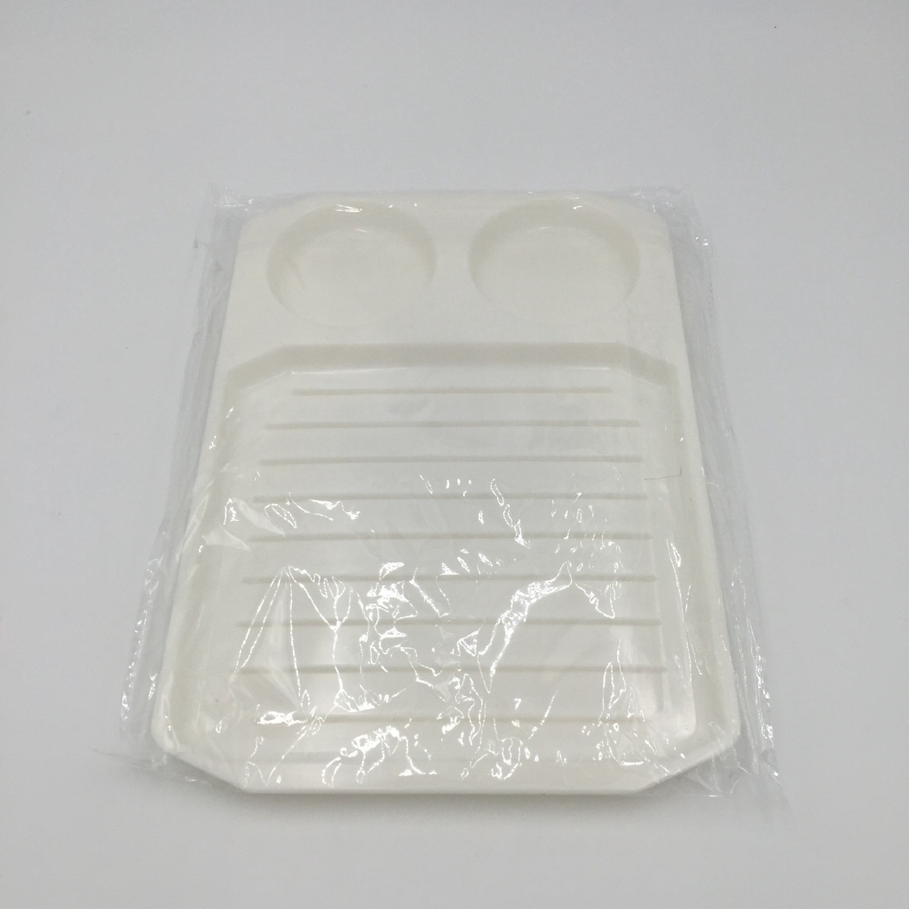 Microwave Oven Rectangular Plastic White Bacon Steamed Egg Dish Tray Kitchen Tool Breakfast