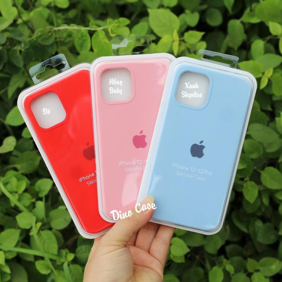 Ốp lưng iphone Chống bẩn 20 màu silicon case cho 12 / 12Pro / 12 Promax - Dino Case -Hồng Anh Case