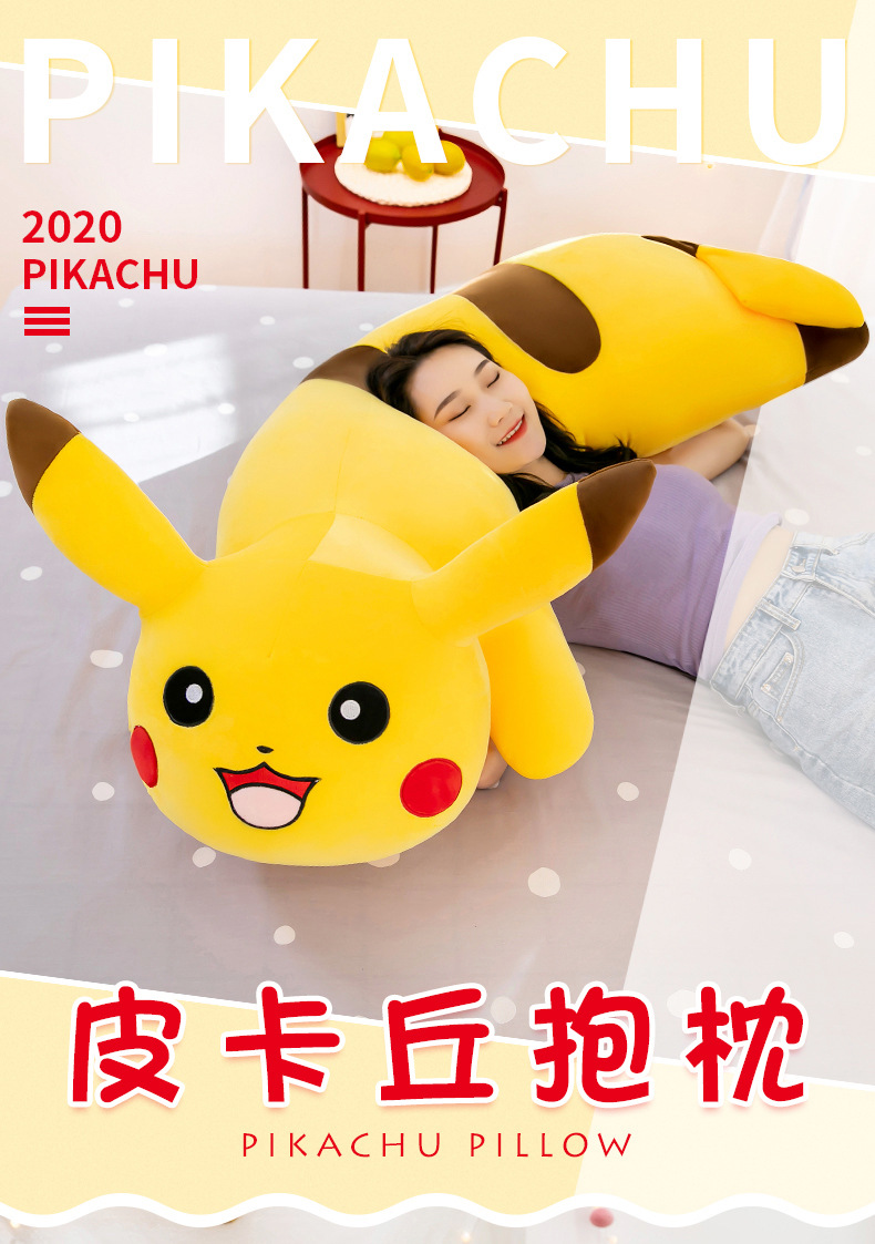 Gối Ôm Hình Pikachu Nhồi Bông Siêu Mềm Dễ Thương