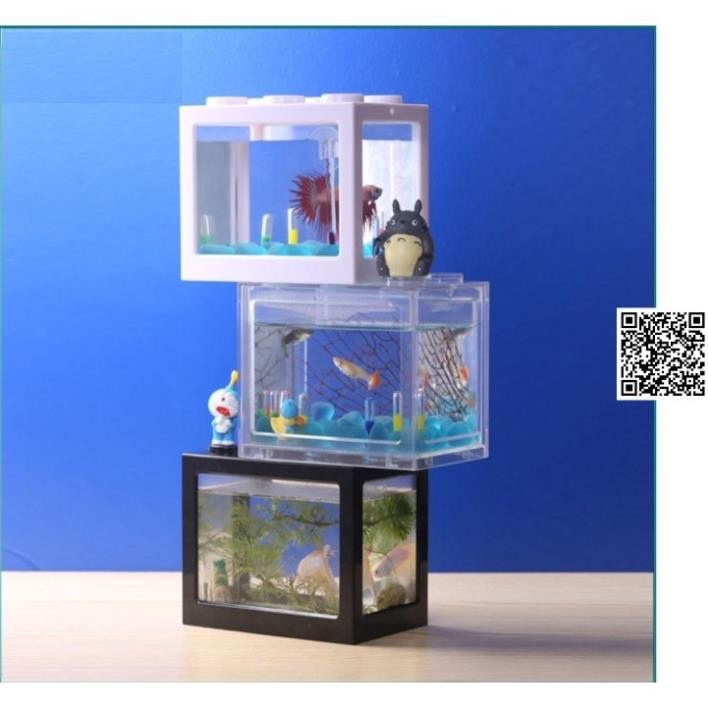 BỂ NUÔI CÁ MINI DỂ THƯƠNG 12X8X10CM