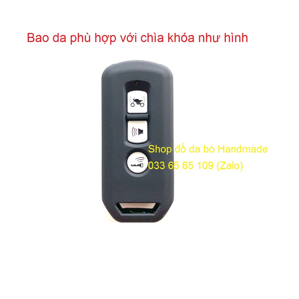 [Giá sốc] Bao da chìa khóa xe Honda SH, SH mode, PCX bằng da thật, kèm tặng móc khóa, khắc tên miễn phí