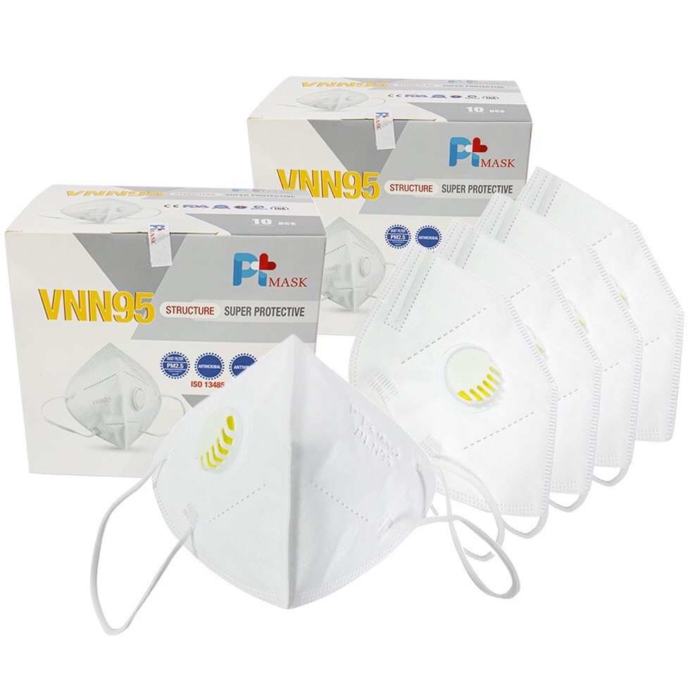 Khẩu trang N95 có van PT Mask 5 lớp hộp 10 cái- Tân Bình