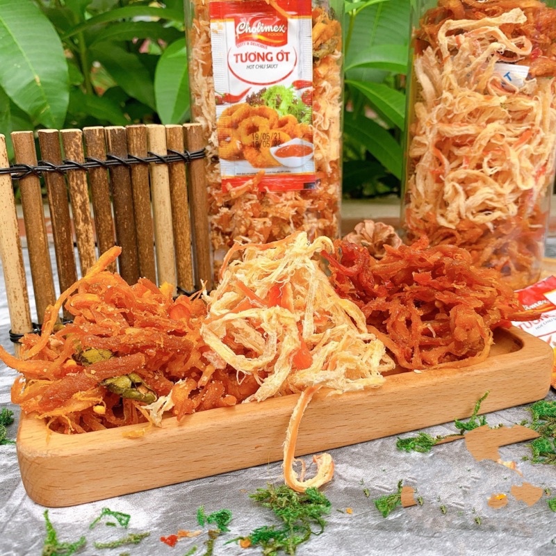 Mực xé sợi mix 3 vị hũ 300gram