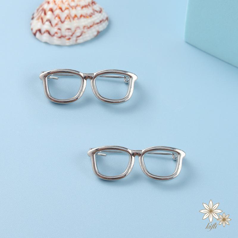 1 Ghim Cài Áo Hình Mắt Kính Bằng Hợp Kim Đơn Giản Thời Trang Dành Cho Cặp Đôi Joyeria Acero Inoxidable Mujer