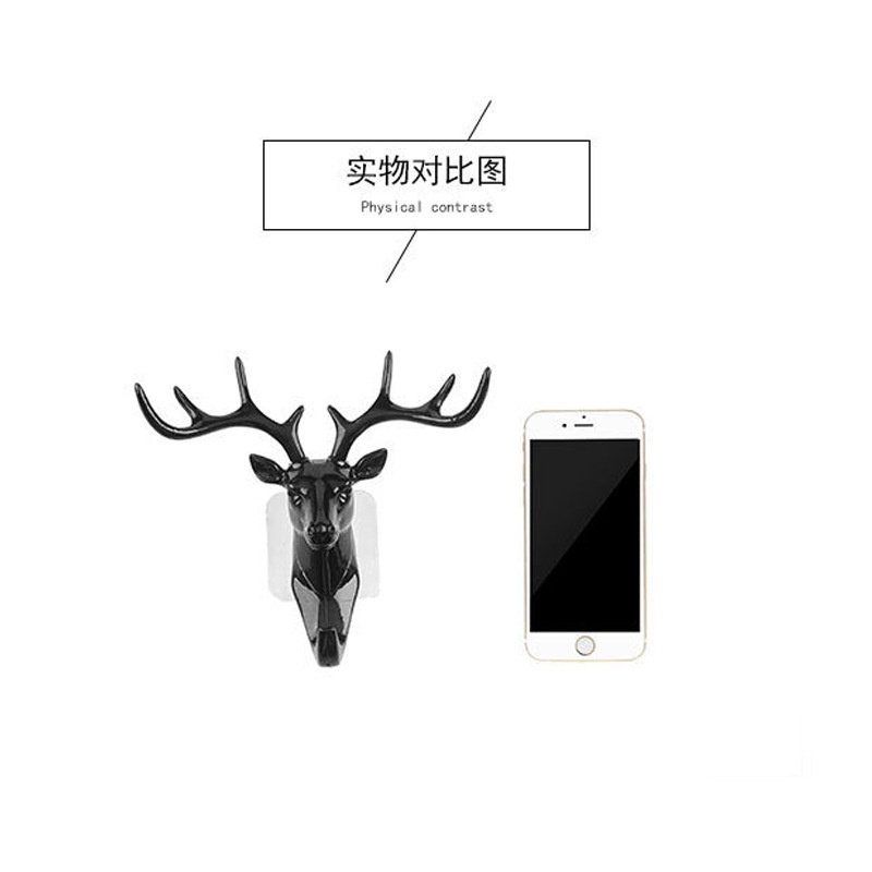 Móc Treo Đồ Dán Tường Hình Sừng Hươu Sáng Tạo