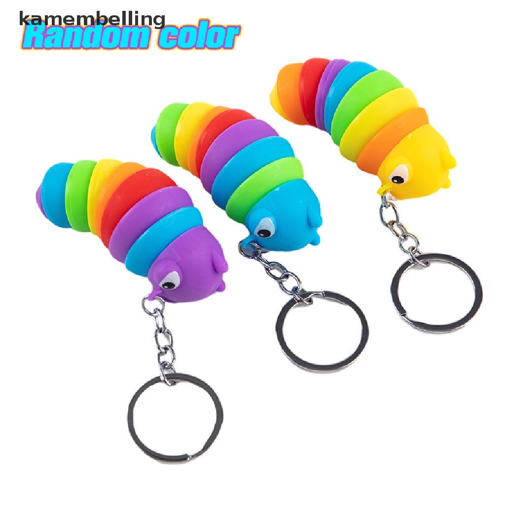 Móc Khóa Hình Sâu Bướm Mắt To Giảm Căng Thẳng Dễ Thương