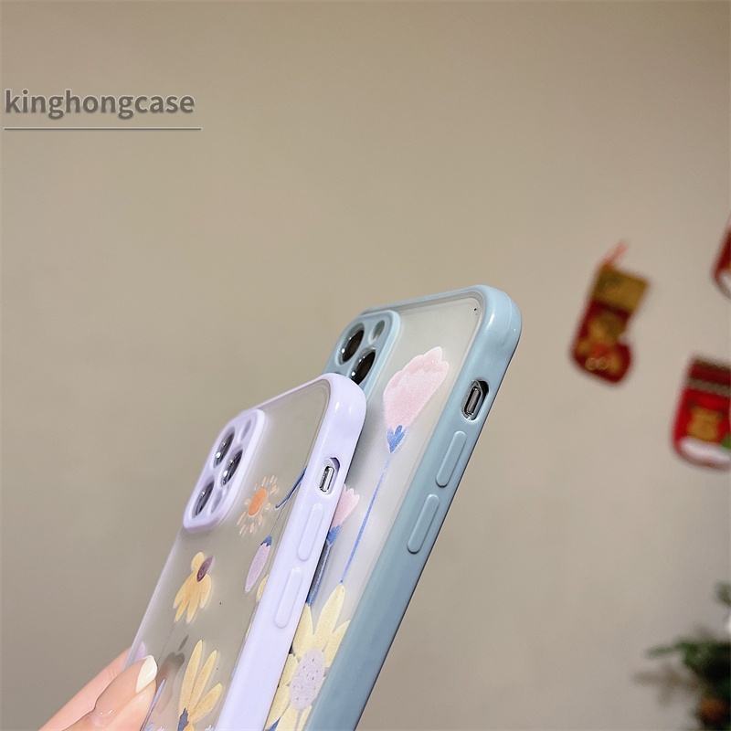 Ốp Điện Thoại Hình Hoa Cho Apple iPhone 11 12 13 PRO MAX 6 7 8 Plus XR XSAMX