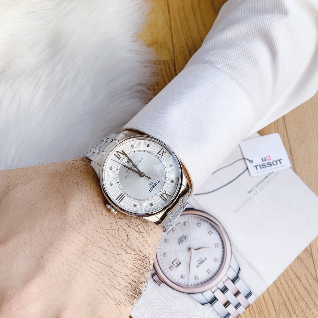 Đồng hồ nam chính hãng Tissot Chemin Des Tourelles Diamond.White - T099.407.11.033.00- Máy cơ tự động - Kính Sapphire