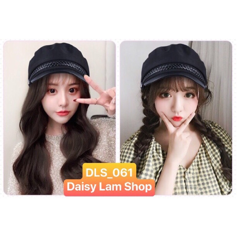 TẶNG MŨ- ĐUÔI TÓC GIẢ XOĂN DẠNG BĂNG GAI DÍNH S061