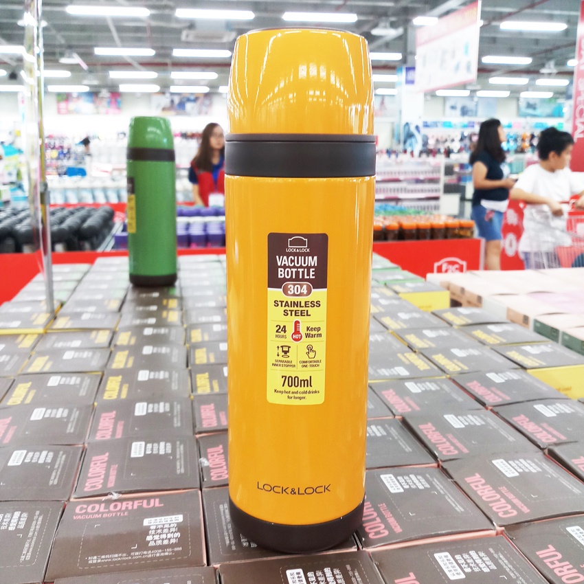 Bình giữ nhiệt Lock&amp;Lock City Vacuum Bottle Olympic Montreal 700ml LHC1448 màu vàng