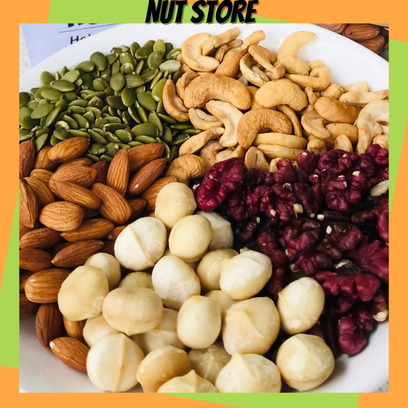 Hạt dinh dưỡng mix 5 loại ăn liền Nut Store 500g - ăn kiêng, cho bé, bà bầu