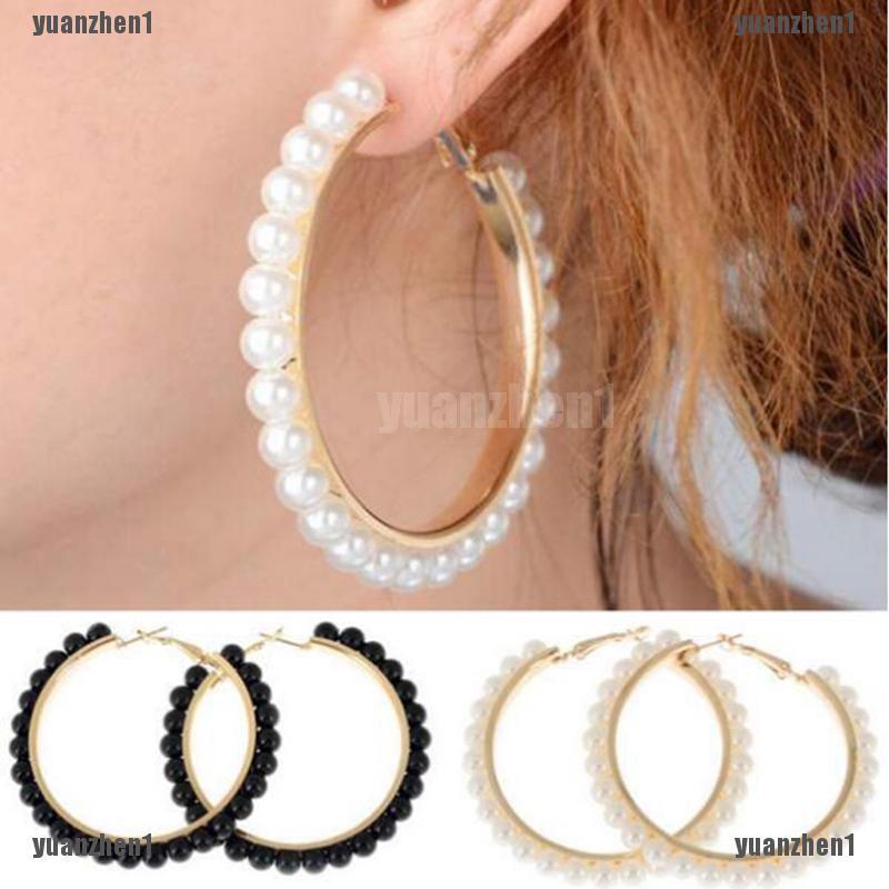 Bông Tai Mạ Vàng Đính Hạt Ngọc Trai Giả Thời Trang Cho Nữ