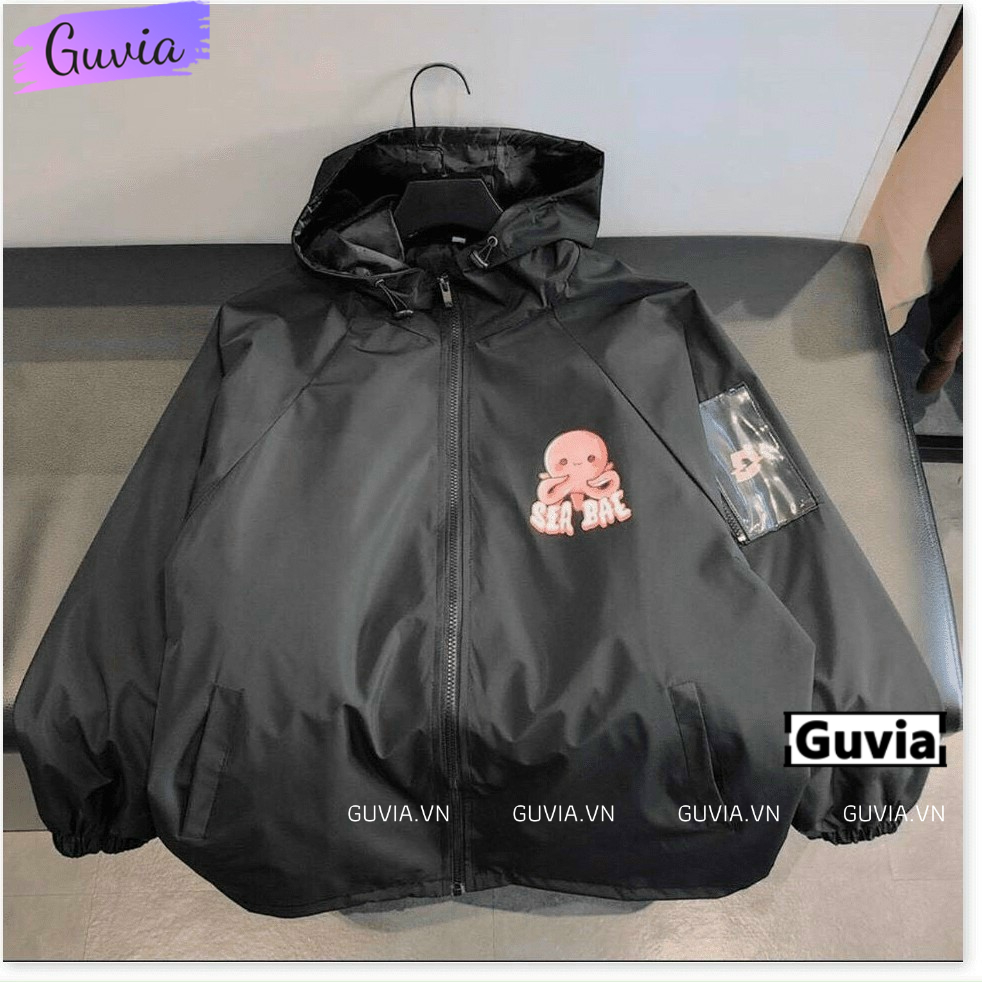 Áo khoác dù Sea Bae nam nữ form rộng Unisex 2 lớp Chống Nắng Siêu Hot ulzzang Jacket Bomber Guvia
