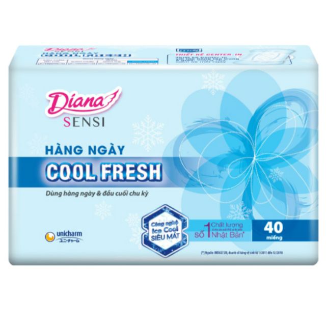 (Tách km) Băng vệ sinh Diana Sensi Cool Fresh hàng ngày 40 miếng