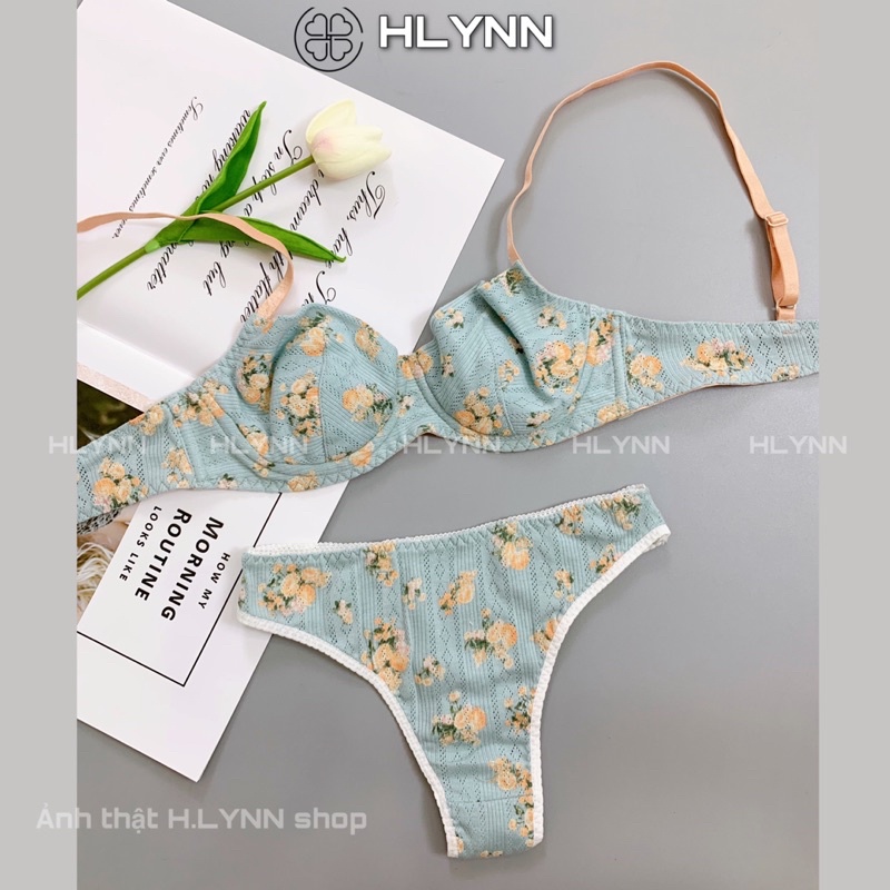 Bộ đồ lót cotton in hoa có gọng và mút m137 | BigBuy360 - bigbuy360.vn