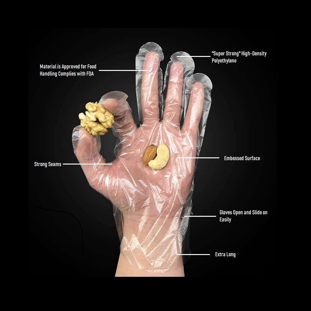 Găng Tay Dùng Một Lần Bằng Chất Liệu Nhựa Trong Suốt Cho Nấu Ăn