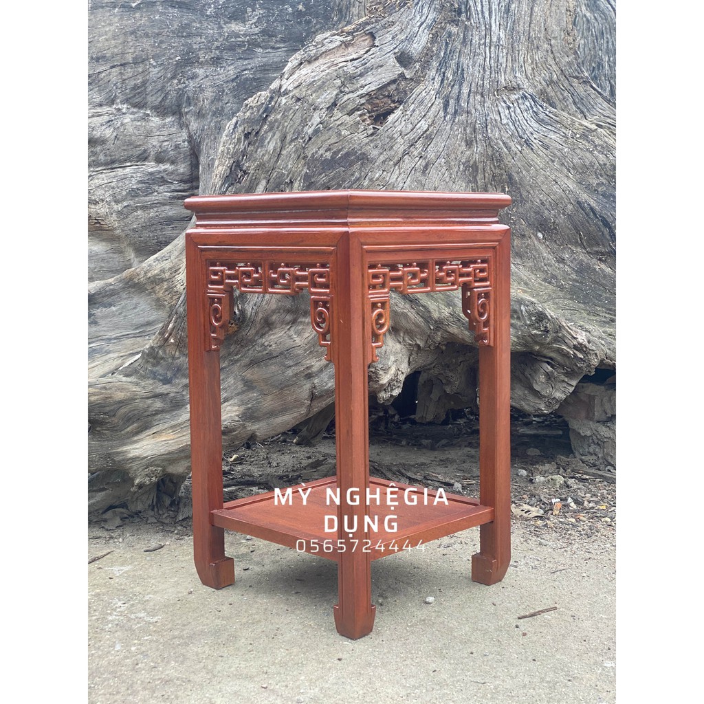 Đôn vuông đục chiện gỗ hương,gỗ gõ đôn vuông bày đồ,đế vuông đục chiện cỡ mặt 30cm