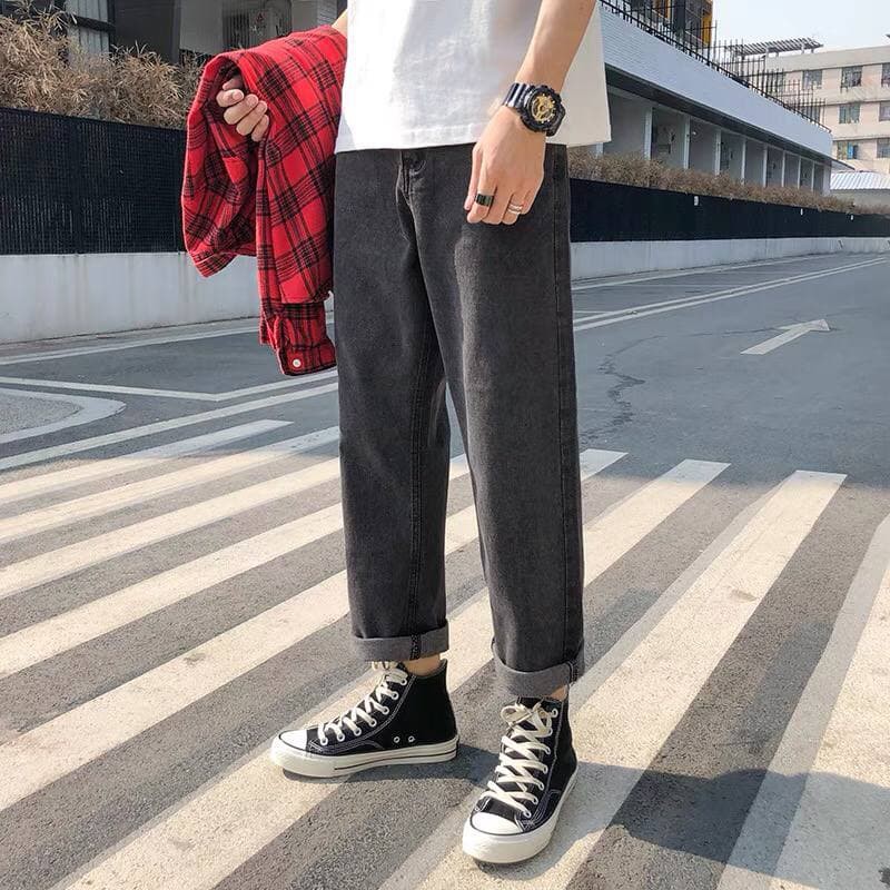Quần bò nam MALTRIK, quần bò ống rộng, quần bò đen ống rộng, quần jean đen ống rộng dáng Hàn hottrend 2022 | BigBuy360 - bigbuy360.vn