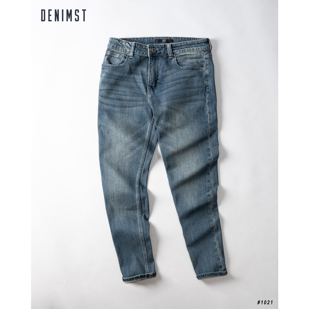 Quần Jeans Nam Xanh Đậm Cao Cấp DENIMST 1021, Dáng Slim Fit