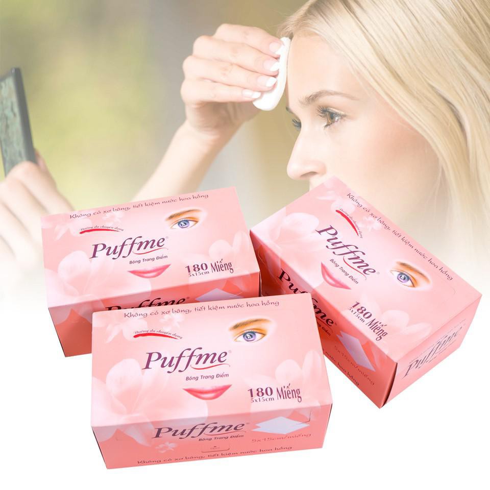 COMBO 3 Bịch Bông tẩy trang Pop-Puf 2 công dụng 120 miếng /bịch