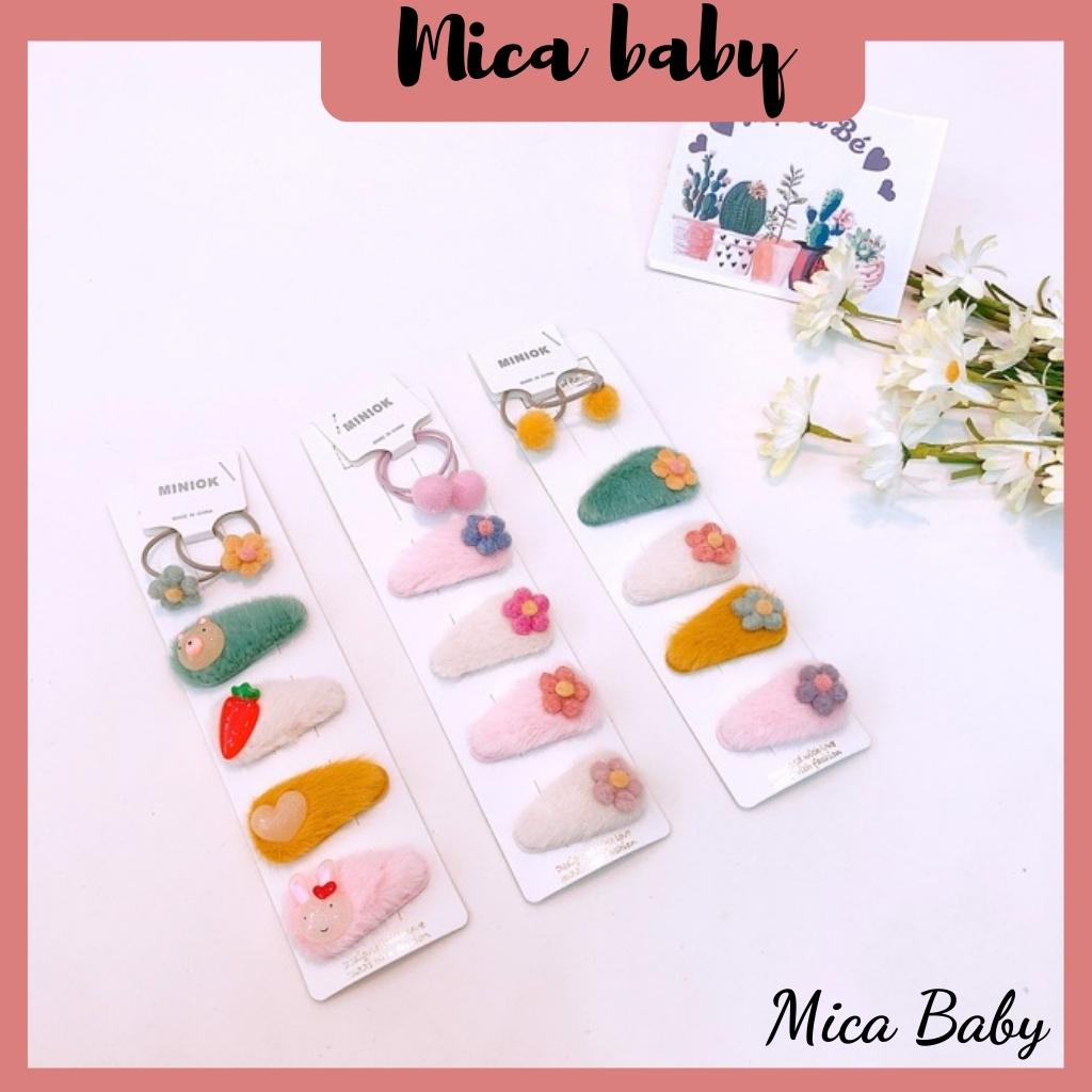 Set kẹp tóc 5 món dễ thương cho bé Mica Baby