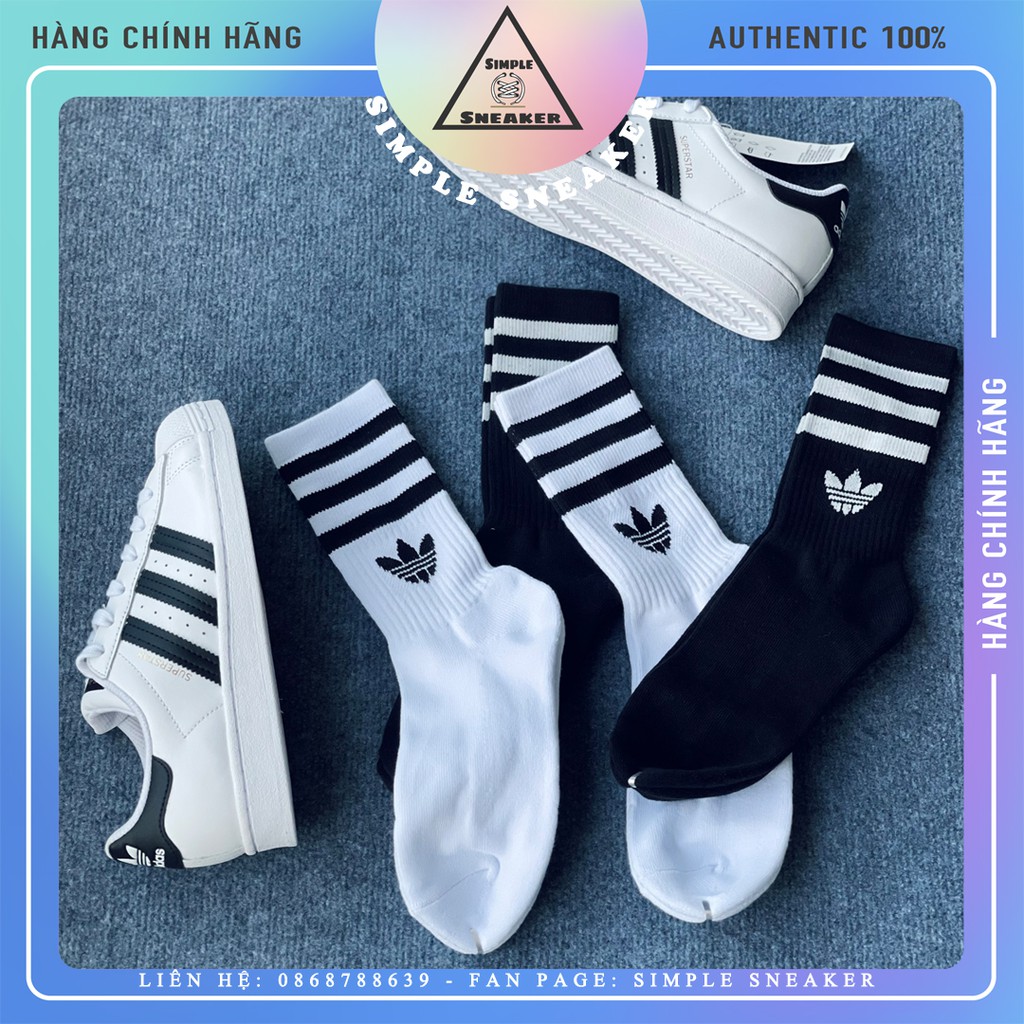 Vớ Adidas Ba Sọc Cao CấpFREESHIP Tất Thể Thao Adidas Trefloi Unisex Chính Hãng - Dày Dặn Chống Hôi Chân Thoáng Mát