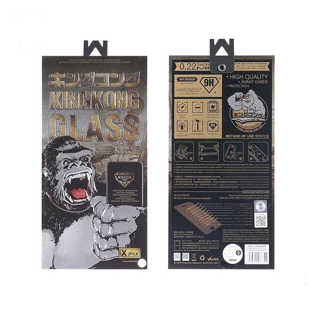 Kính Cường Lực King Kong Cho Iphone 6/6s/7/7/plus/8plus/x/ Xs Max/11/11pro/11promax Full Màn Siêu Chống Va Đập