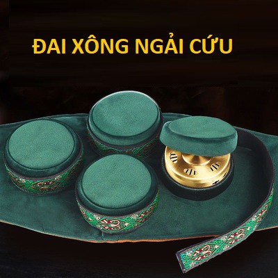 Đai xông ngải cứu kèm lư bạc, sưởi, chườm nóng bụng kinh, giảm mỏi nhức - T7017