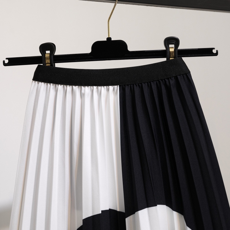 Chân Váy Midi Chữ A Xếp Ly Lưng Thun Mẫu Mới 2022