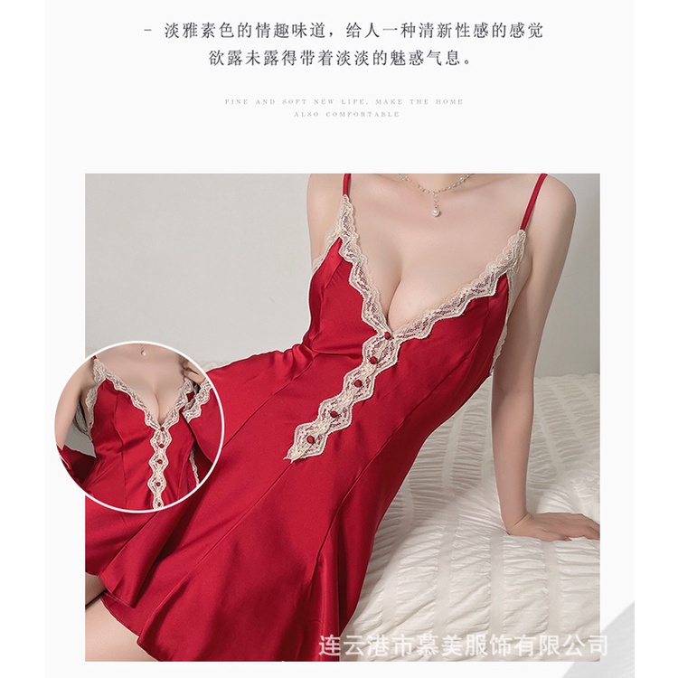 Váy ngủ sexy quyến rũ dáng xòe viền ren gợi cảm đầm ngủ  cao cấp E1235