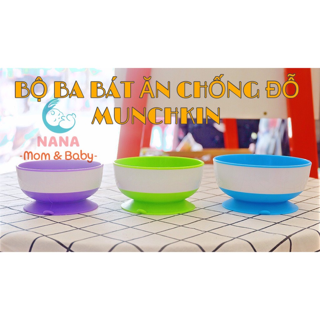 BỘ 3 CHÉN ĂN DẶM MUNCHKIN