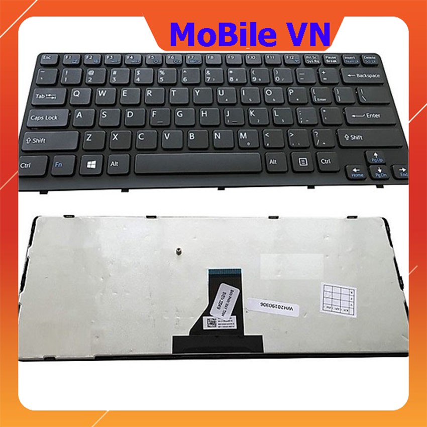 Bàn Phím Laptop Sony Vaio SVE14A Series, SVE14-A Series Có 2 Ốc Màu Đen-Trắng-Bạc