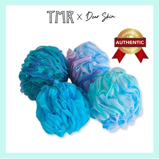 Bông tắm tròn BLUE TMR phối màu xanh tươi mát dày dặn, tạo bọt tiện lợi, chất liệu lưới siêu êm nhập khẩu cao cấp