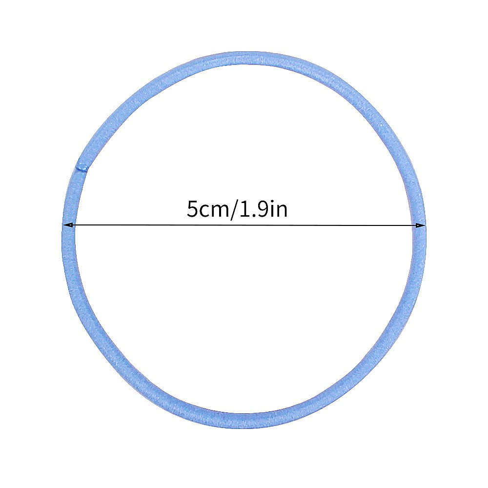 Set 10 Dây Thun Cột Tóc Đuôi Ngựa Co Giãn Màu Trơn Độ Co Giãn Cao Cho Nữ