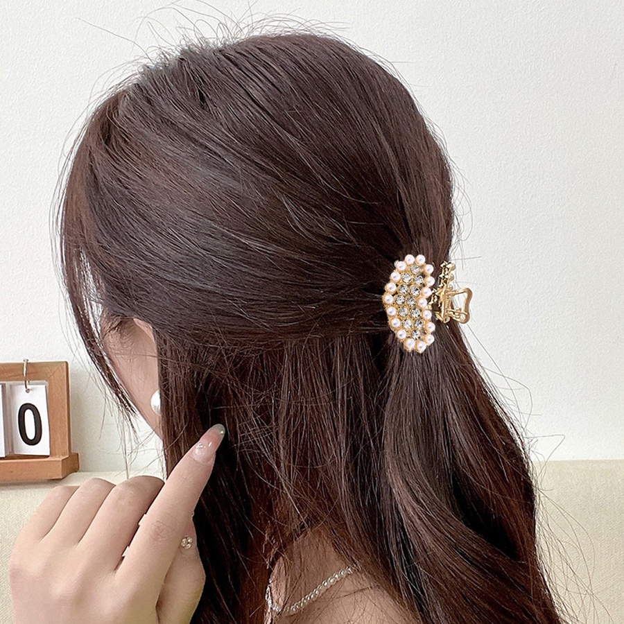 Kẹp Tóc Đính Đá Và Ngọc Trai Thời Trang Hàn Quốc Cho Nữ