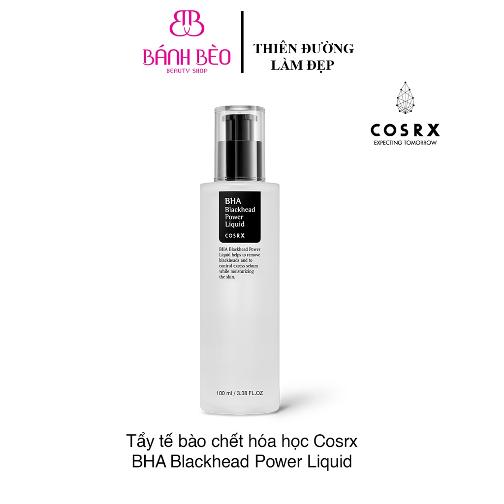 Tẩy Tế Bào Chết Giảm Mụn Đầu Đen, Mụn Ẩn, Lỗ Chân Lông To Cosrx BHA Blackhead Power Liquid 100ml