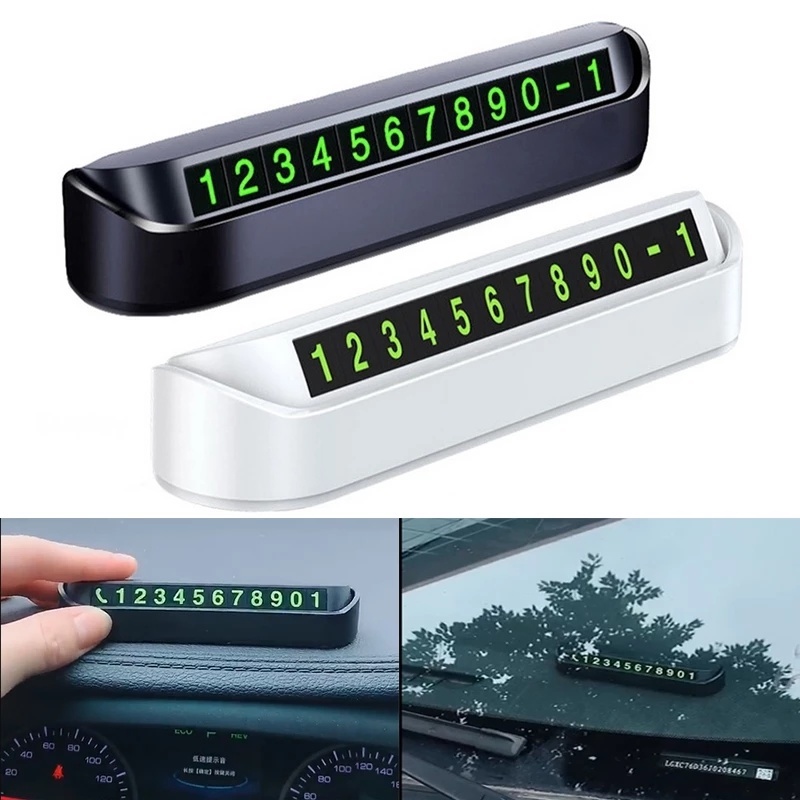 Bảng số điện thoại đỗ xe hơi kỹ thuật số phát quang sáng tạo tiện dụng