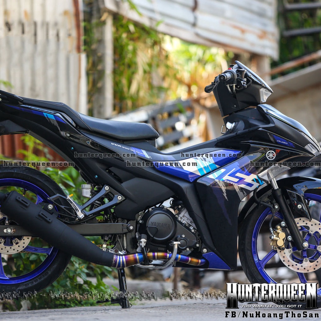 Tem rời in UV cao cấp. Decal Exciter 155 màu đen, tem xanh. Mẫu hot 2022. Không bay màu