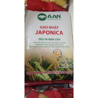 Túi 10Kg gạo Nhật Japonica A An .Mua 3 túi gạo Nhật tặng 1 kg gạo lức Bảo Minh , nsx/7/2022.