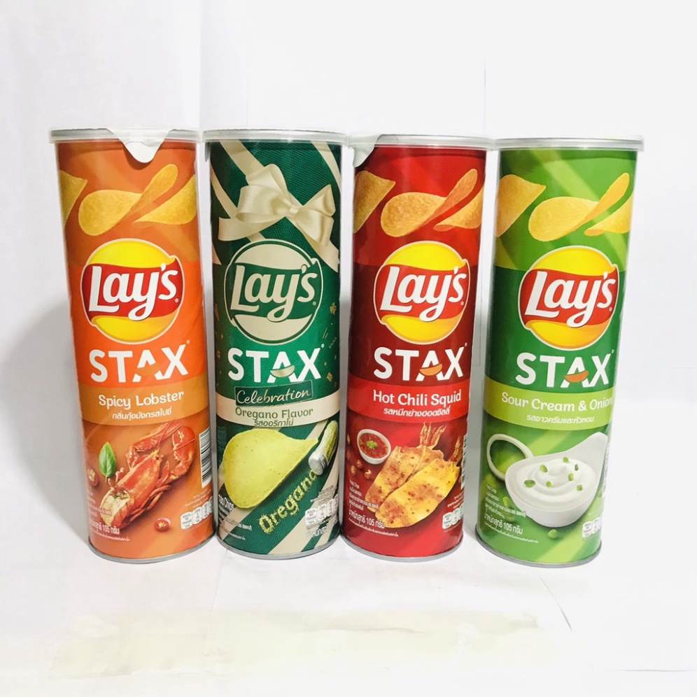 Khoai tây ống Lays Stax lon 105g