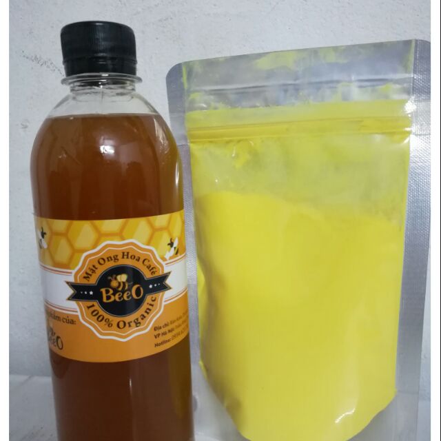 Combo 0.5 lit Mật ong hoa Cafe và 100gr tinh bột nghệ nguyên chất.