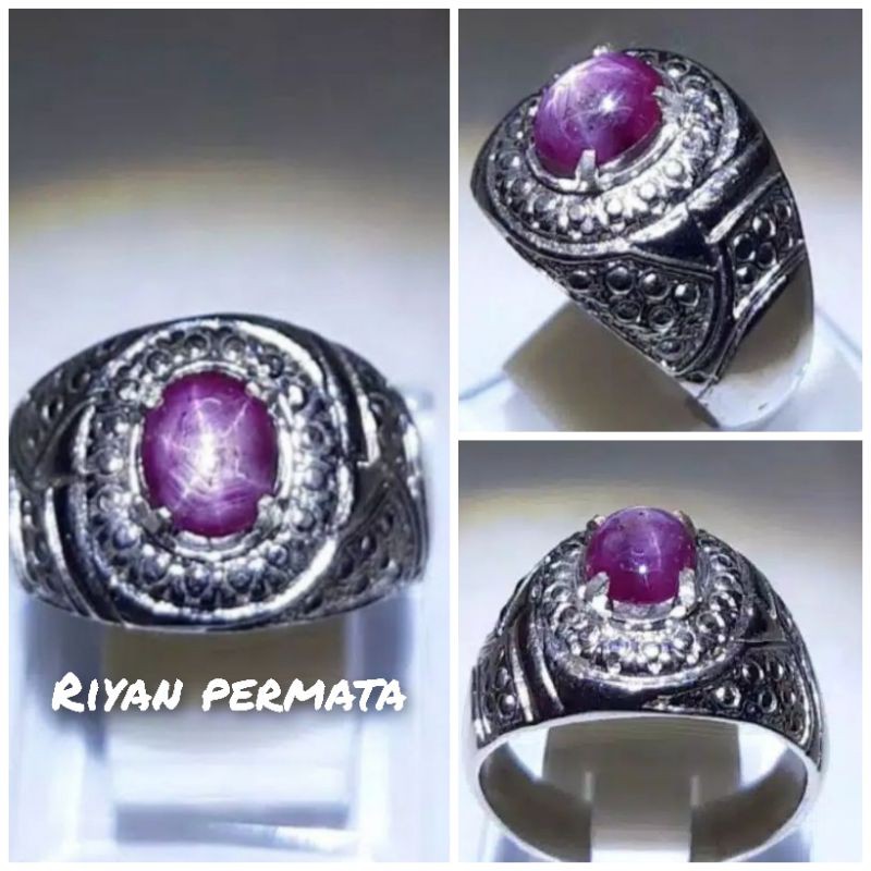 Đá ruby Tự Nhiên Hình Ngôi Sao Lấp Lánh