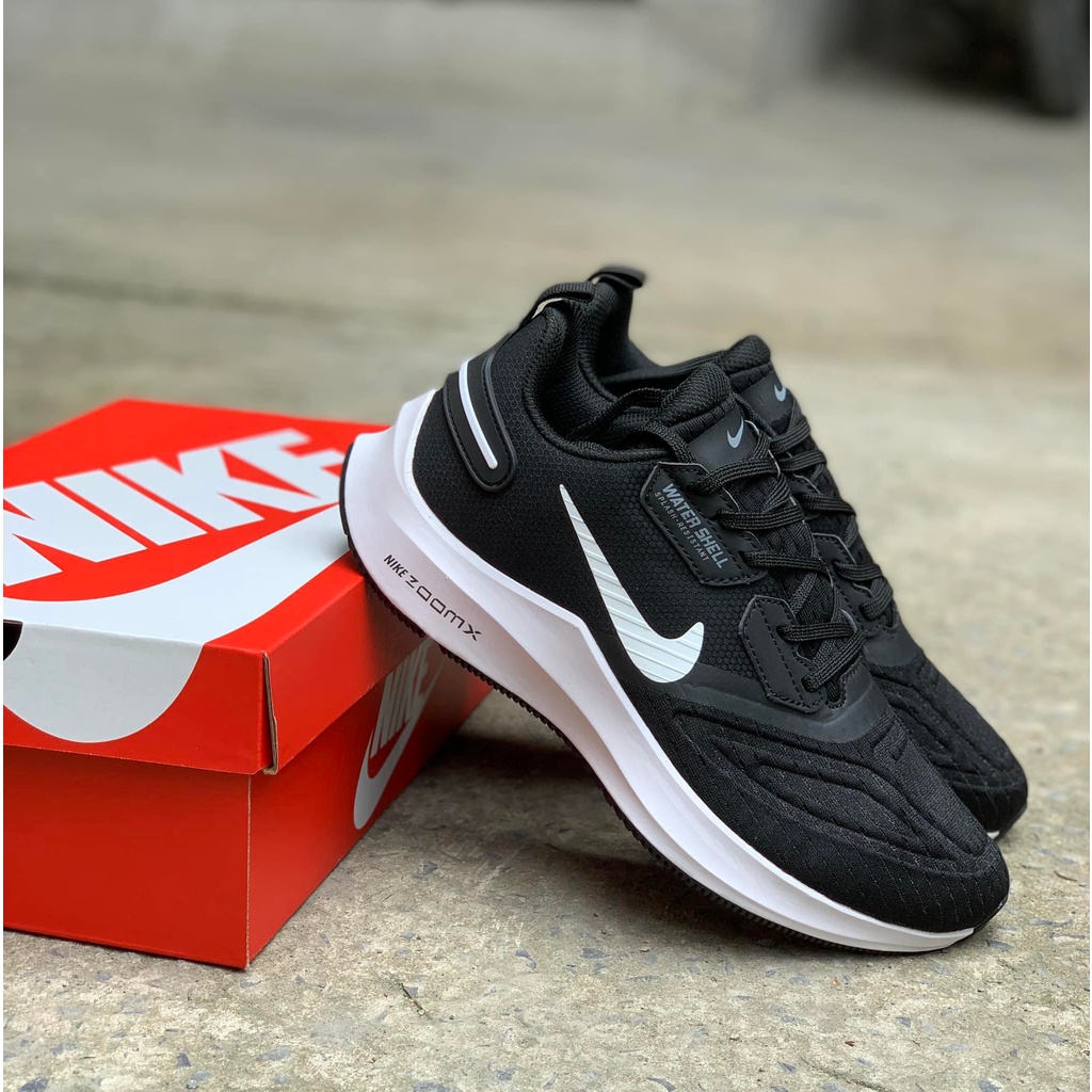 Giày sneaker thể thao nam nữ airzoom watershell đen móc trắng
