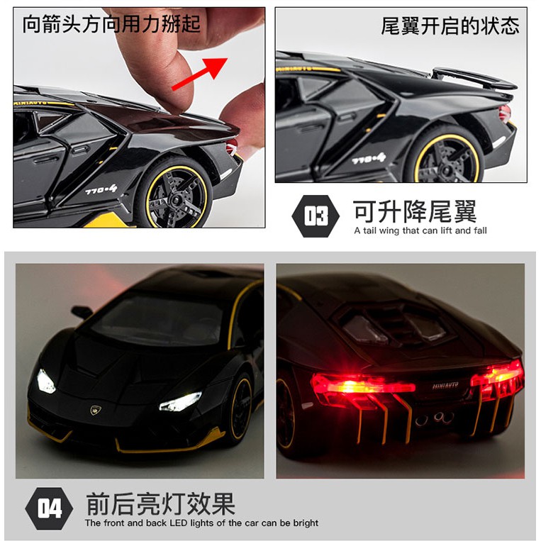 Mô Hình Xe Hơi lamborghini centenrio lp770-4 Cỡ 1 / 32