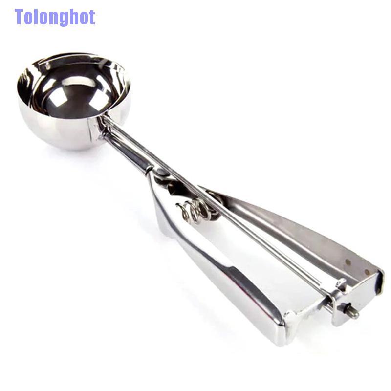 Tolonghot> Stainless Steel Mechanical Ice Cream Scoop | Melon Baller, Cookie Portioner