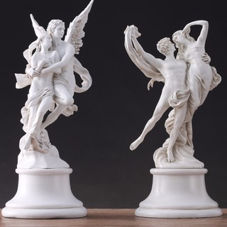 CẶP TƯỢNG THIÊN THẦN - HUYỀN THOẠI TÌNH YÊU CUPID & PSYCHE [Trang trí bàn làm việc, bàn học, kệ tivi, tủ kính]
