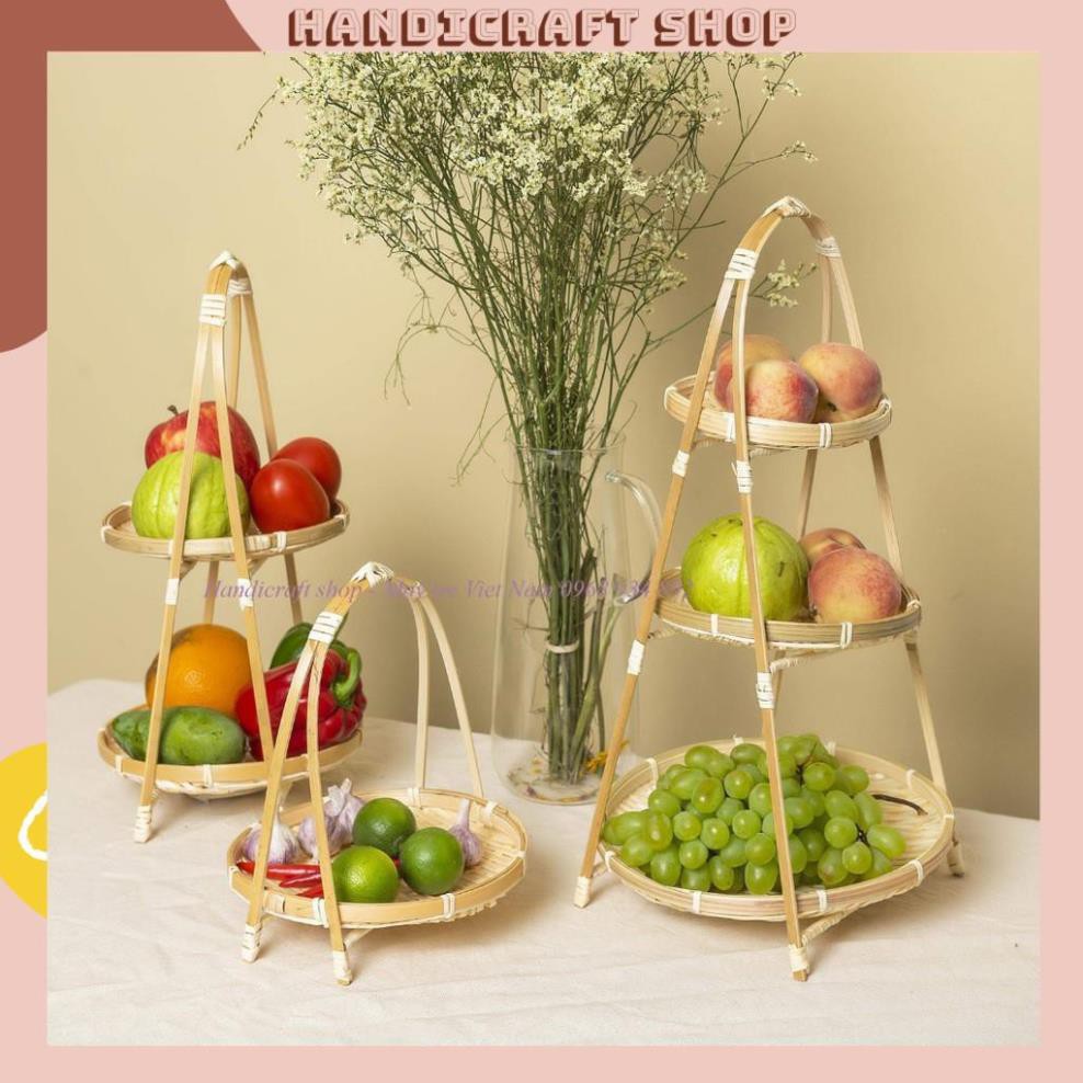 Kệ Tre Tròn - Trang Trí - Thân Thiện Môi Trường - Buffet - Hoa Quả